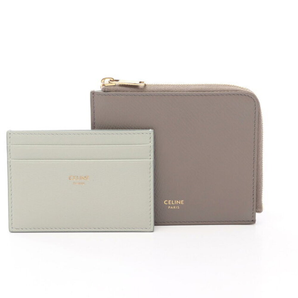 Celine Zipped holder Beige card Leather Wallet - Picture 5 of 7